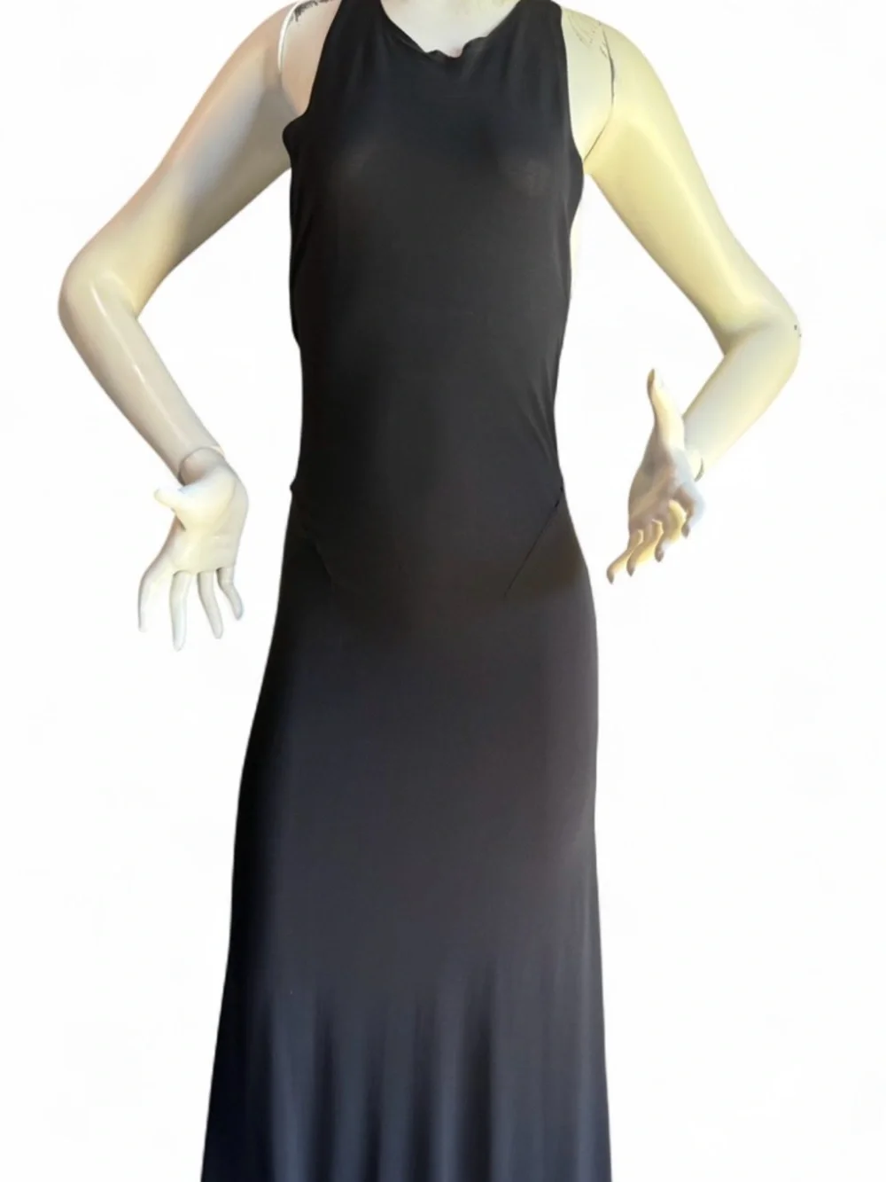 Faith Connexion sheer floor length maxi dress with exposed back - Picture 1 of 8